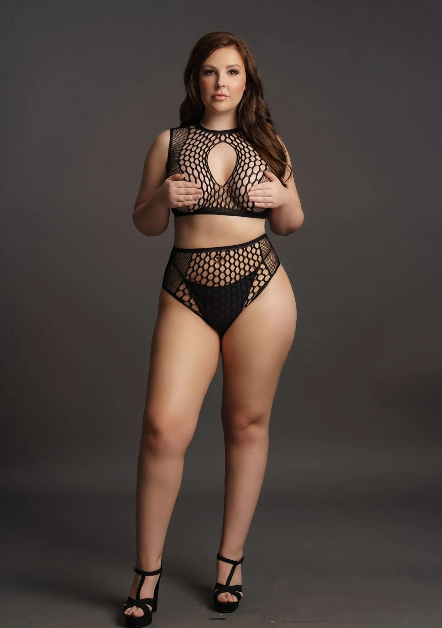 Ensemble 2 pièces avec soutien-gorge noir Duo Net