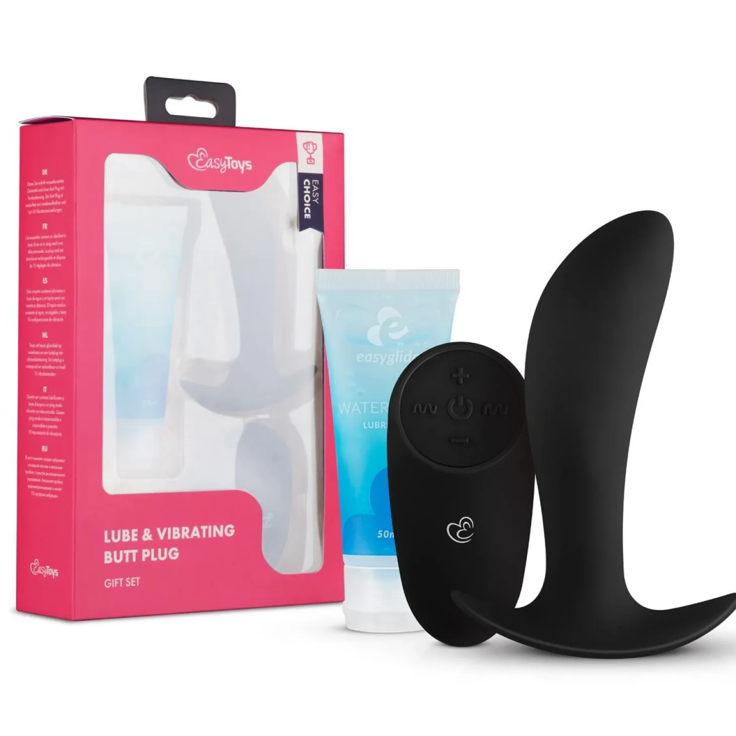 Ensemble plug anal vibrant et lubrifiant Easy Choice