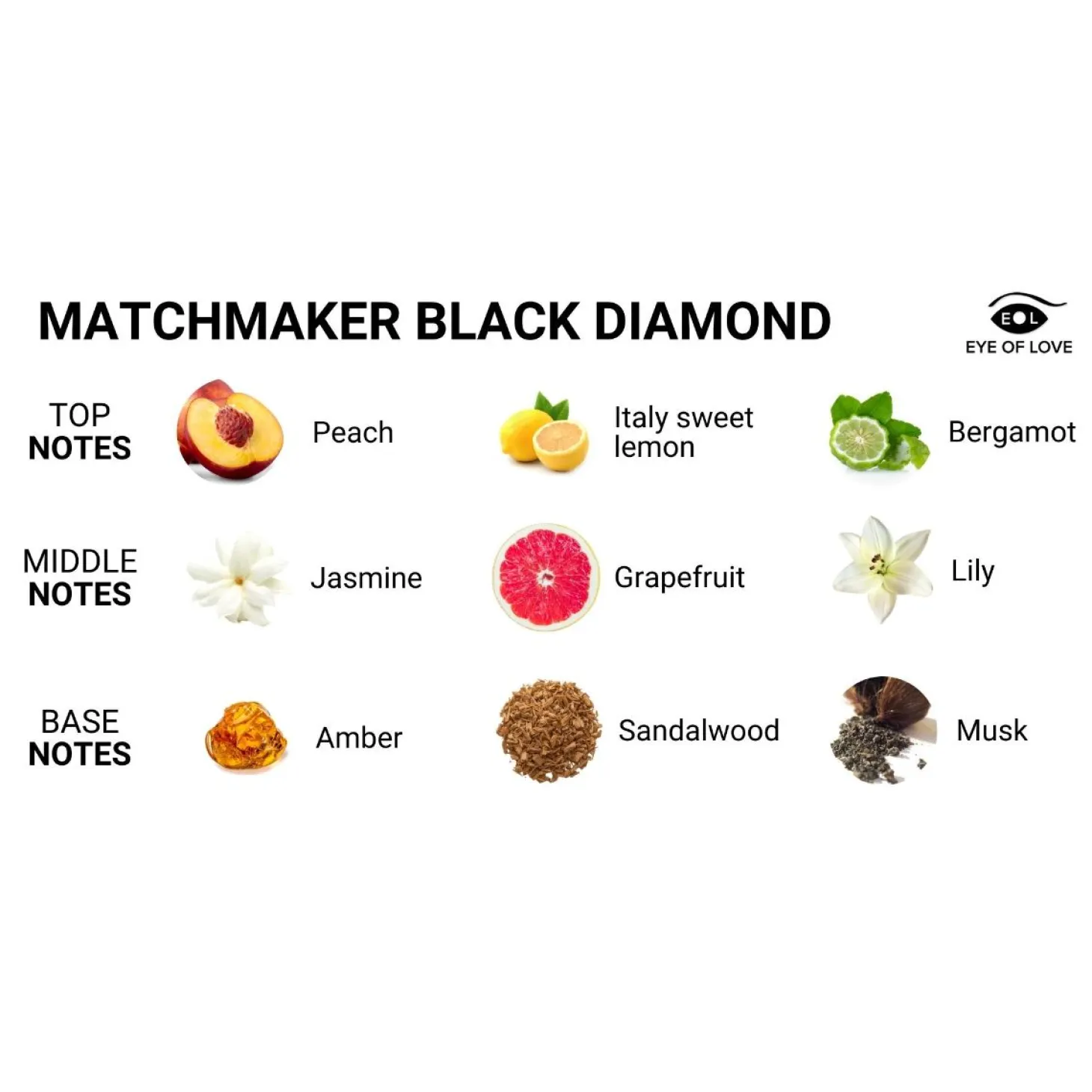EOL Parfum à base de phéromones Matchmaker Diamant Noir - 30ml
