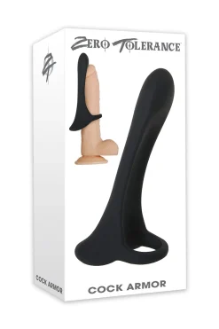 Evolved - Cock Armor Cockring Vibrant - Noir