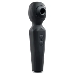 Evolved - Vibromasseur Rainbow Sucker Wand - Noir