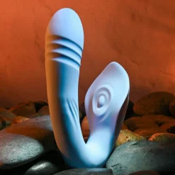 Evolved - Vibromasseur Tap and Trust - Bleu clair