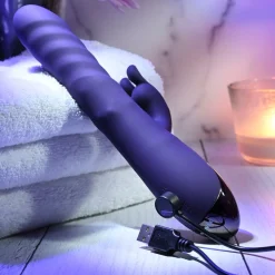 Evolved - Vibro rabbit va-et-vient, rotatif et vibrant - Violet