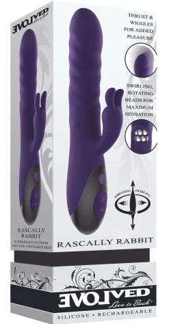 Evolved - Vibro rabbit va-et-vient, rotatif et vibrant - Violet
