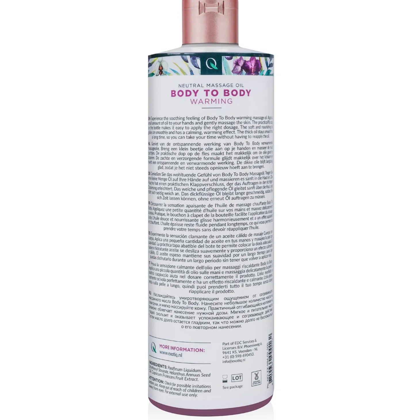 Exotiq - Huile de massage chauffante Body To Body - 500 ml
