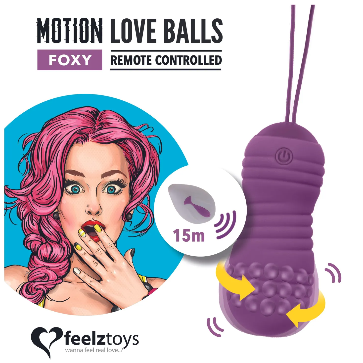 FeelzToys – Foxy Motion Love Balls – Télécommandées
