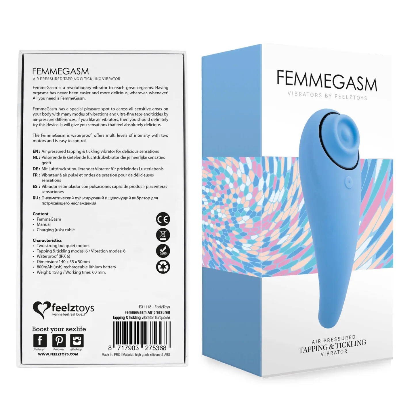 FemmeGasm Tapp 2 - Stimulateur clitoridien - Bleu