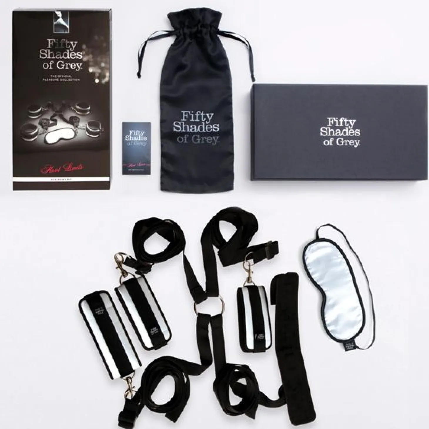 Fifty Shades of Grey – Hard Limits Kit de Bondage – Système Sous le Lit