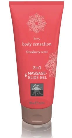 Gel de massage et glisse 2 en 1 - Fraise