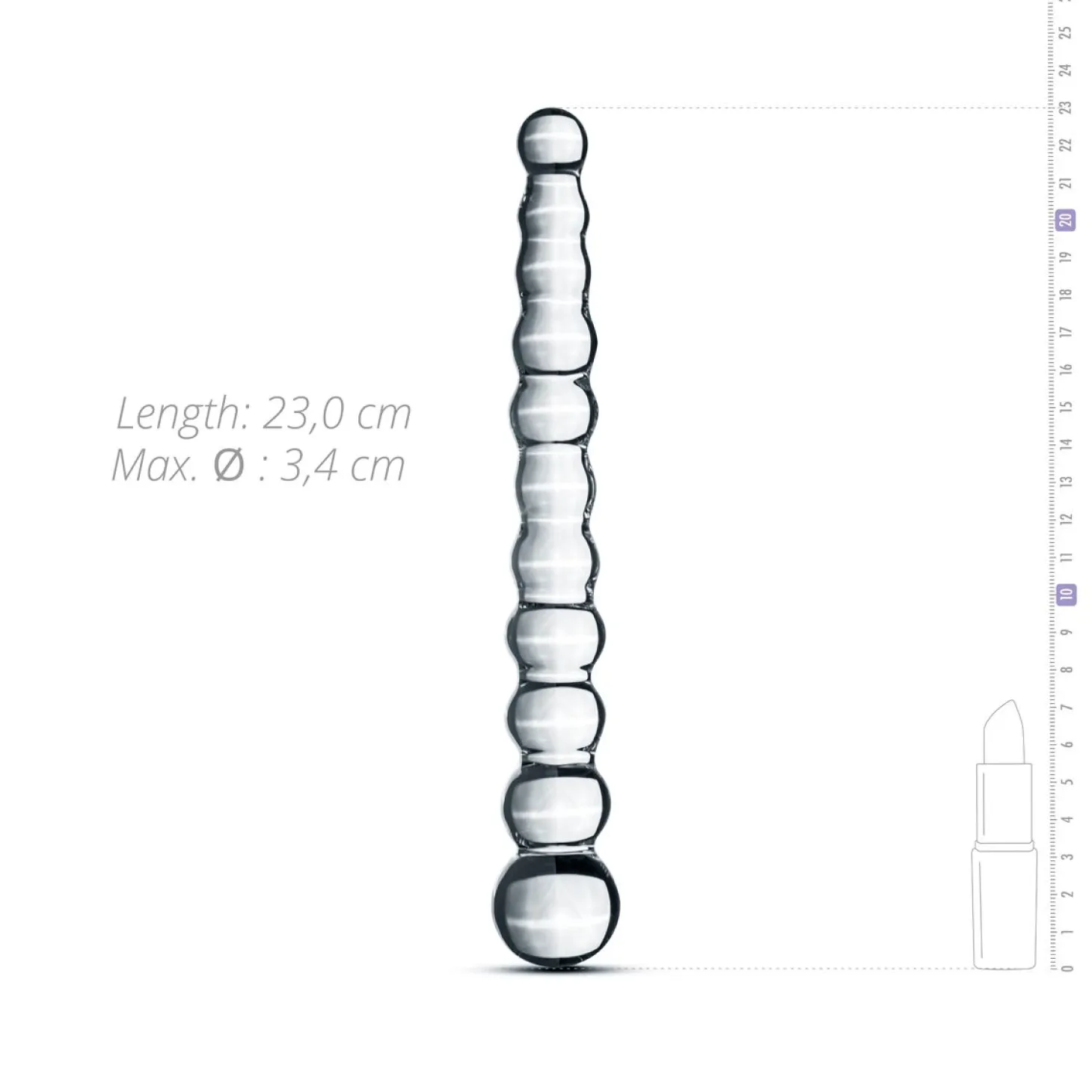 Gildo - Glazen Dildo No. 20 - 23 cm