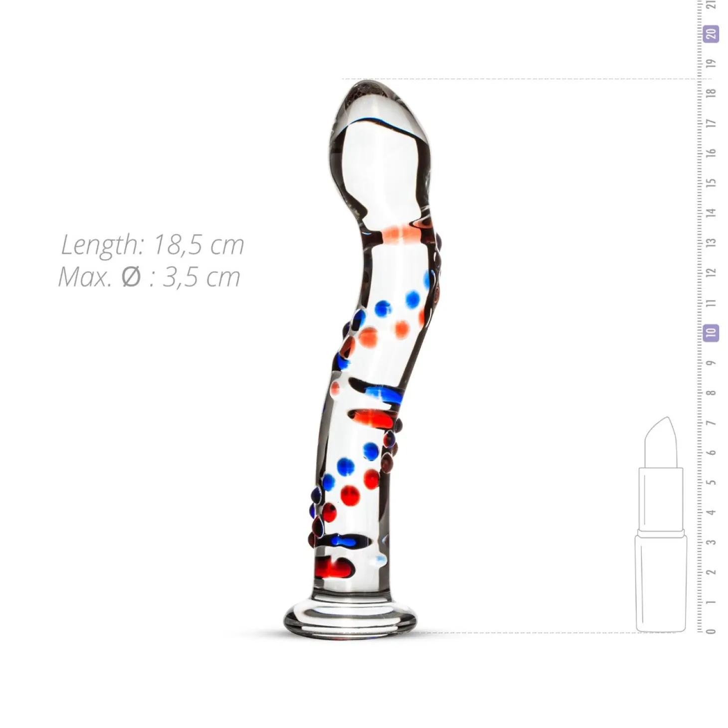 Gildo - Gode en verre N° 3 - 18,5 cm