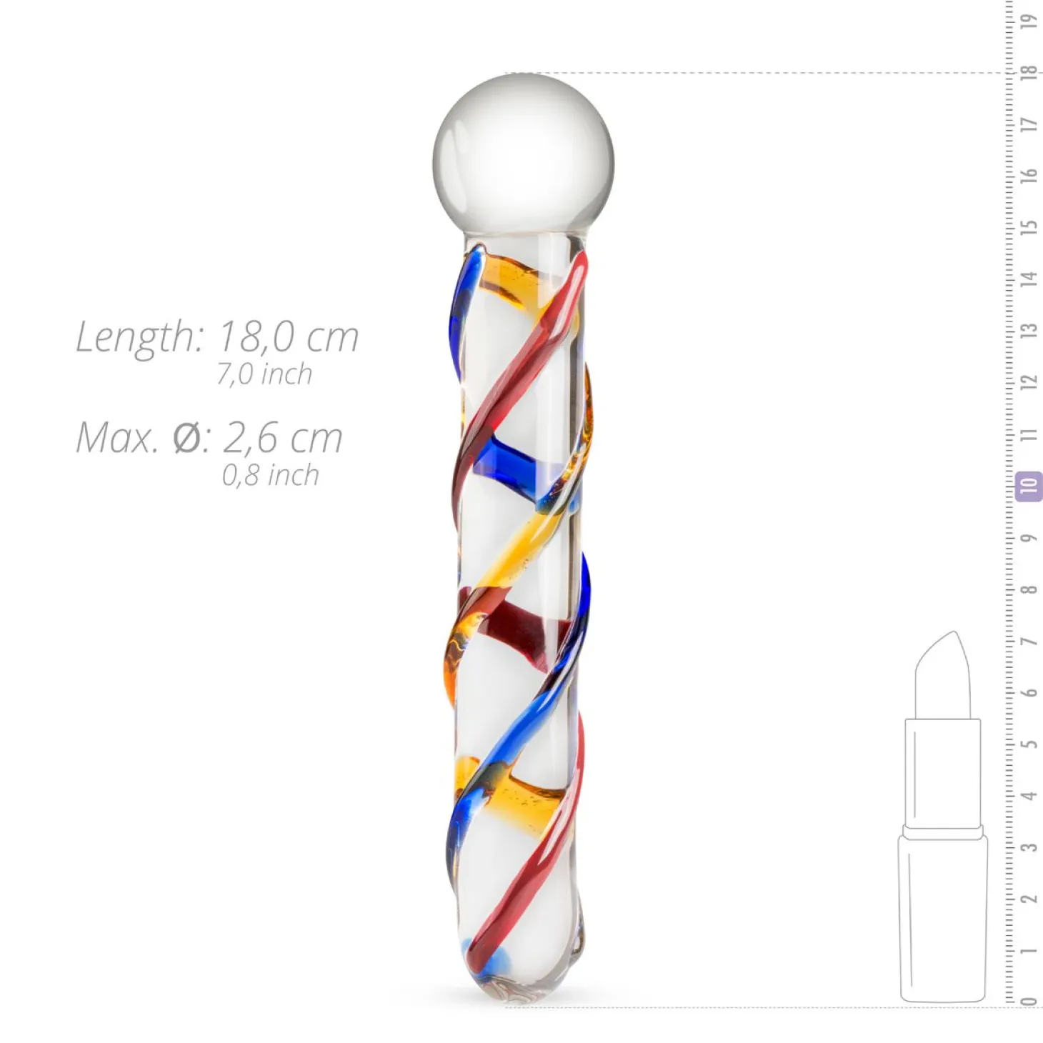 Gildo - Gode en verre N° 10 - 18 cm