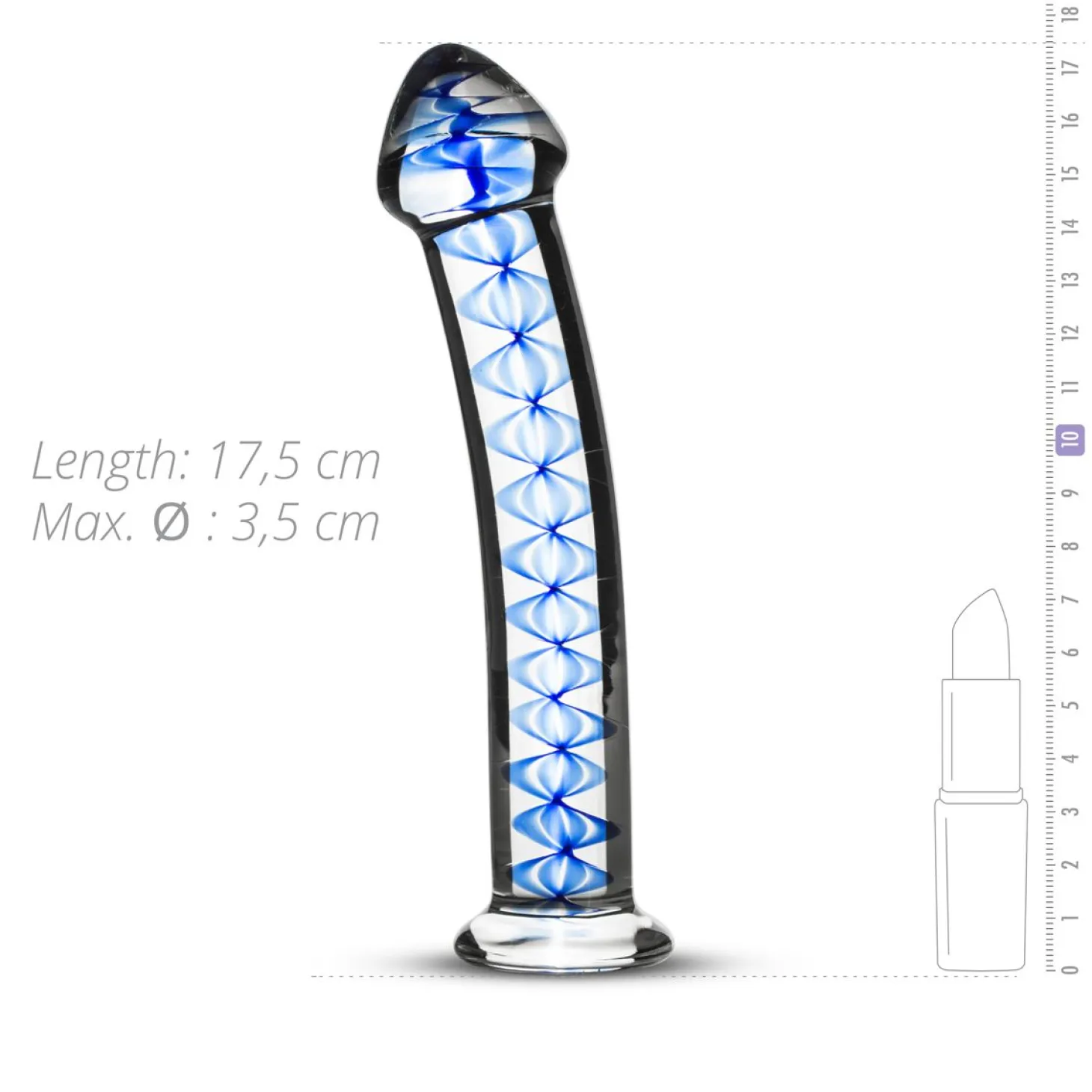 Gildo - Gode en verre N° 4 - 17,5 cm