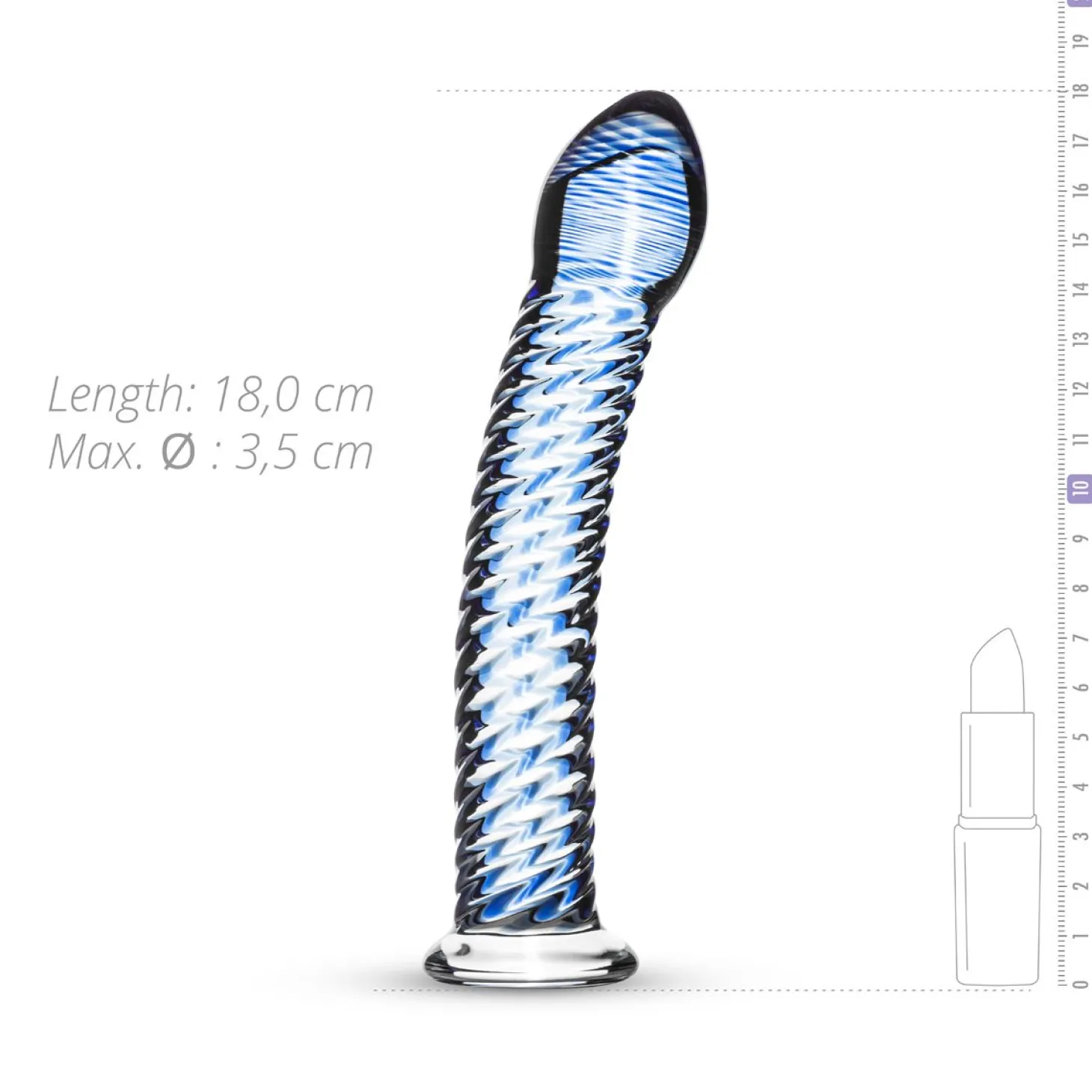 Gildo - Gode en verre N° 5 - 18 cm