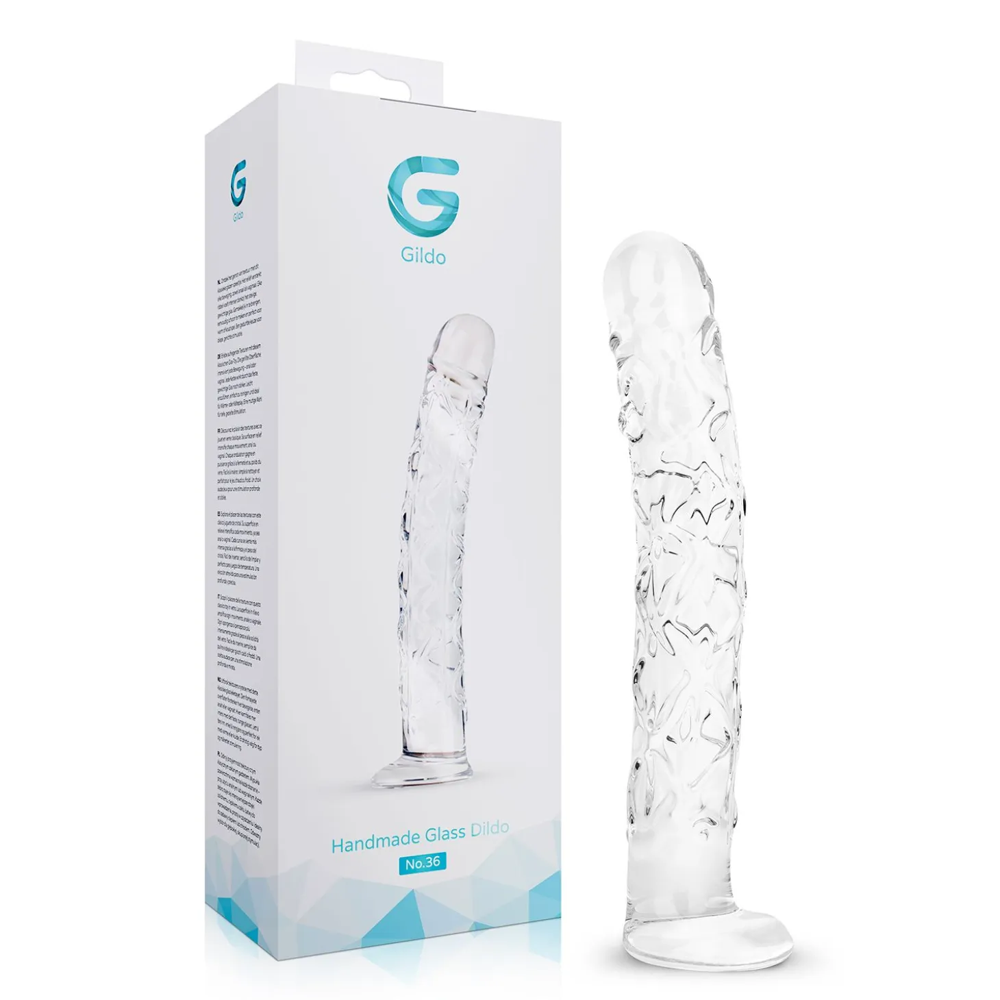Gildo - No. 36 Gode en Verre Texturé - 19 cm