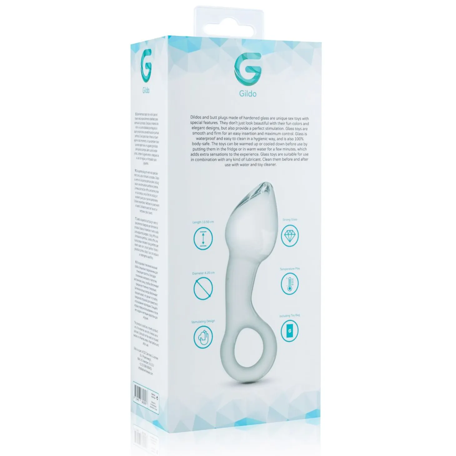 Gildo - Plug en verre pour prostate N° 13 - 13,5 cm
