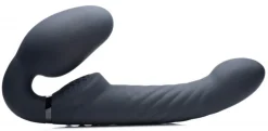 Gode-ceinture vibrant sans harnais Swirl - Noir