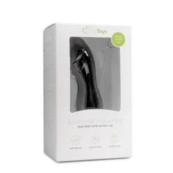 Gode de couleur noire en silicone avec ventouse