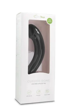 Gode de prostate en silicone noir - 17,5 cm