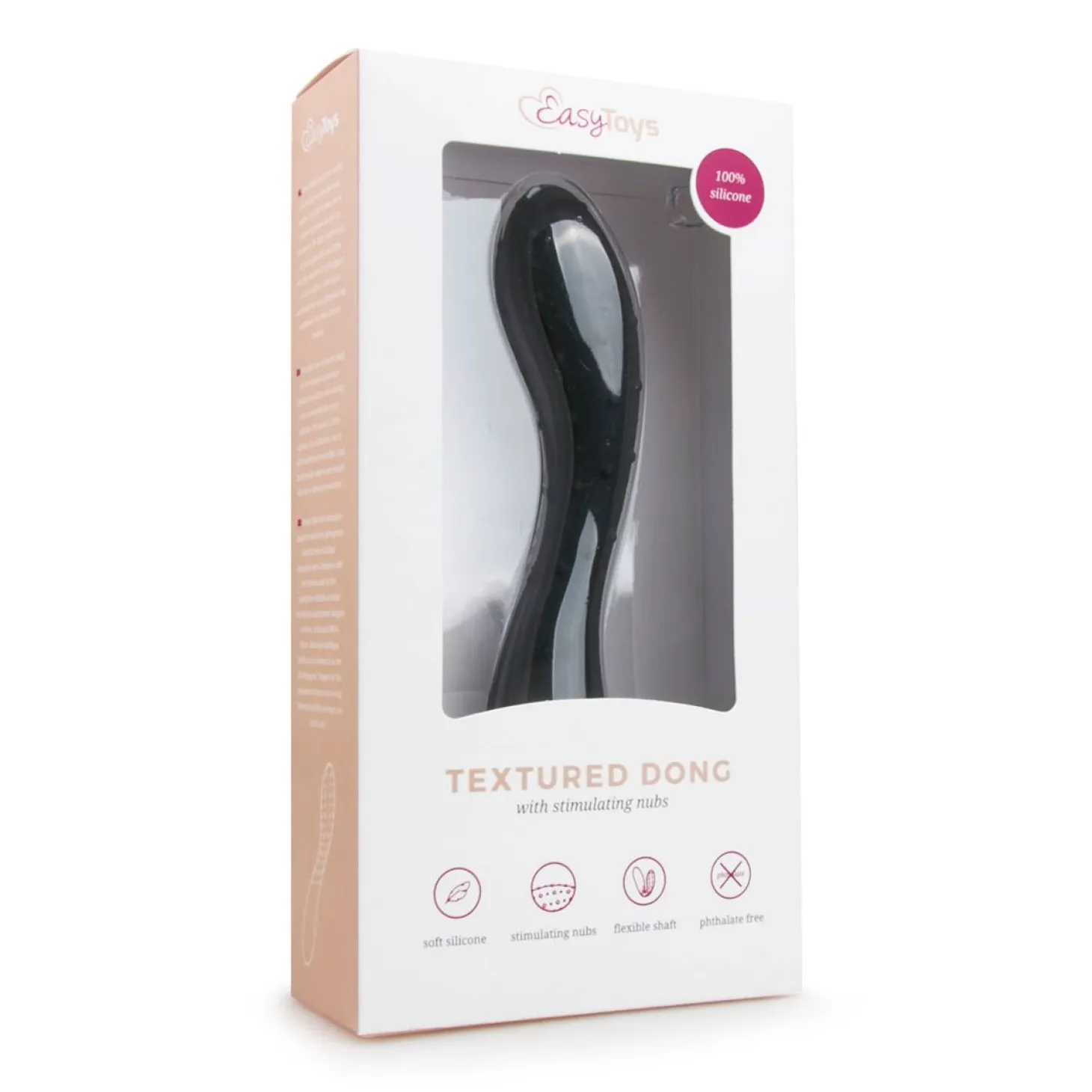 Gode double texturisé - 19 cm