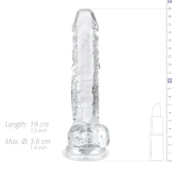 Godemiché en gel avec testicules - 17 cm