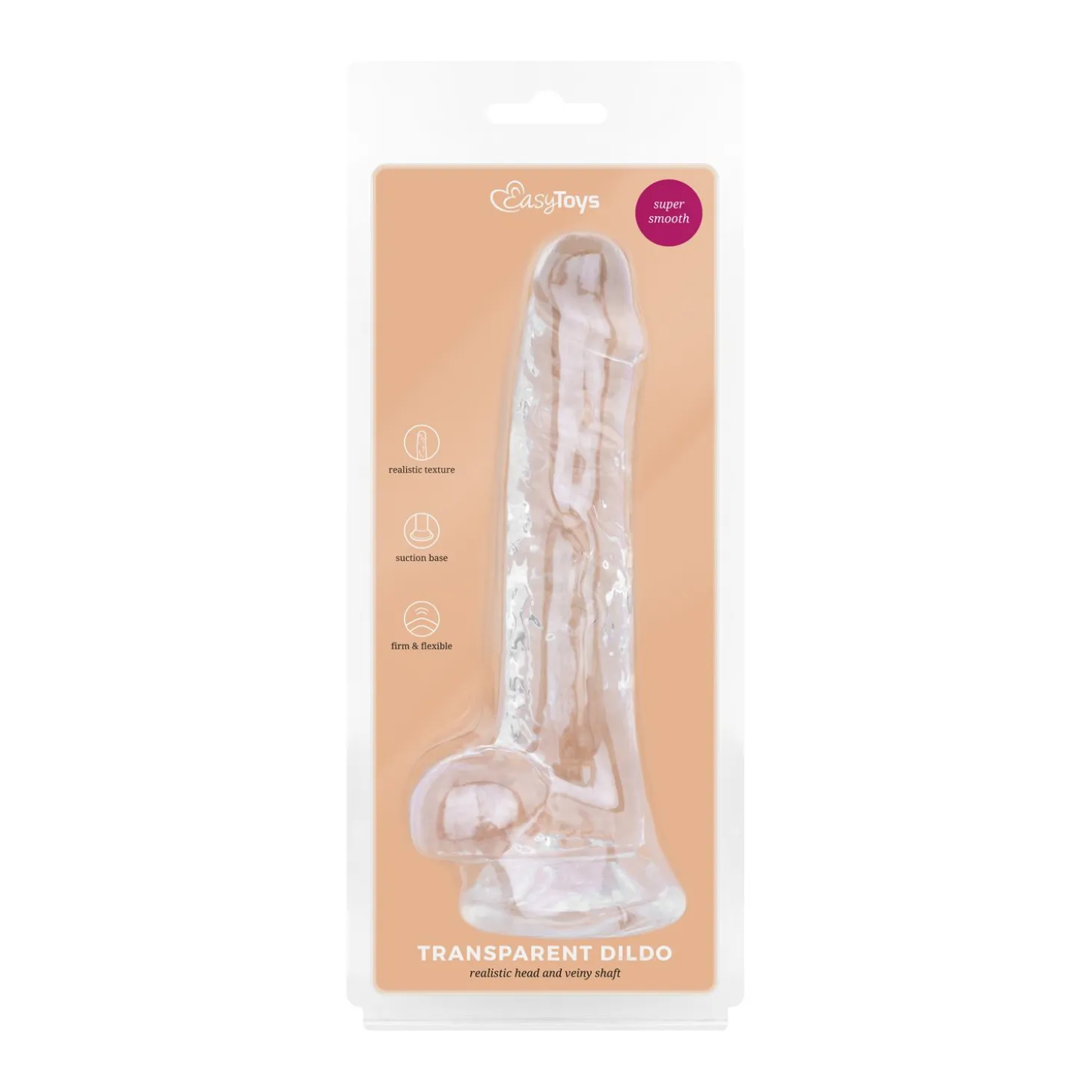 Godemiché en gel avec testicules - 17 cm