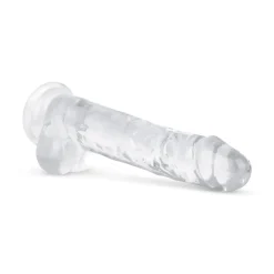 Godemiché en gel avec testicules - 19 cm
