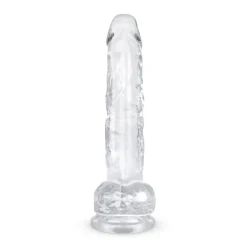 Godemiché en gel avec testicules - 19 cm