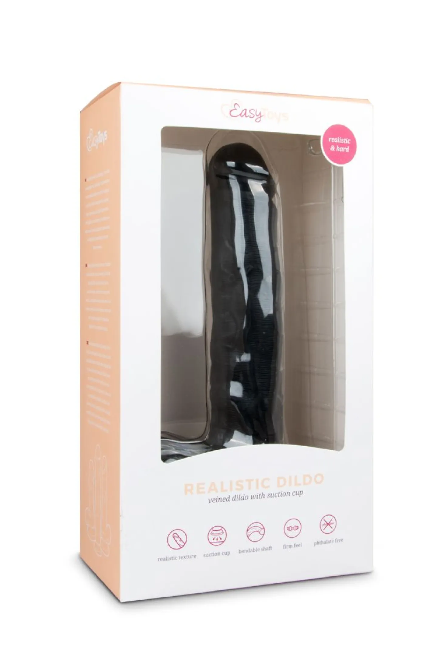 Godemichet noir réaliste - 26,5 cm