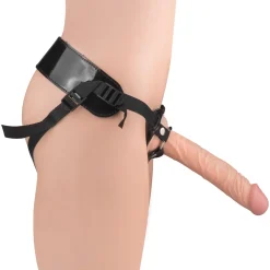 Gode réaliste avec harnais