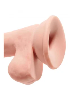 Gode réaliste avec scrotum King Cock Plus - 18 cm
