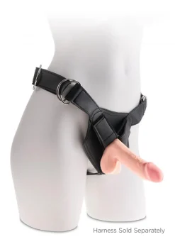 Gode réaliste avec scrotum King Cock Plus - 18 cm