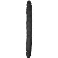 Gode réaliste à double extrémité Noir - 40 cm