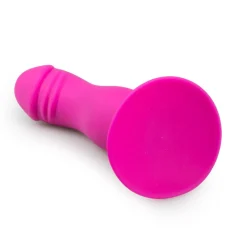 Gode rose en silicone avec ventouse