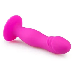 Gode rose en silicone avec ventouse
