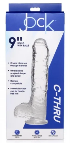 Gode transparent Jock C-Thru - 25 cm.