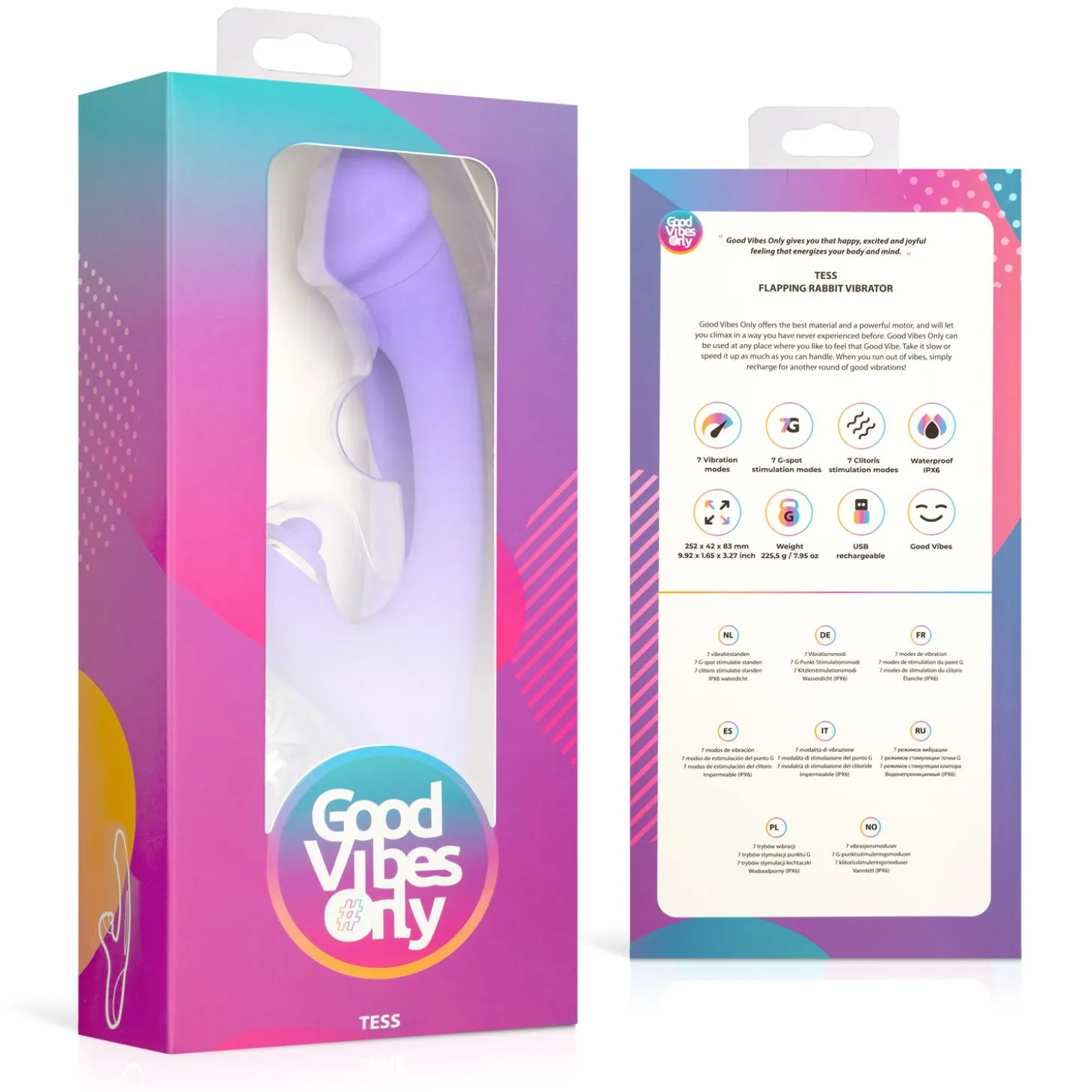 Good Vibes Only - Tess Vibromasseur Lapin avec Stimulateur du Point G