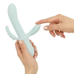 Good Vibes Only - Triple Stimulation Vibe - Soft Silicone - Bleu