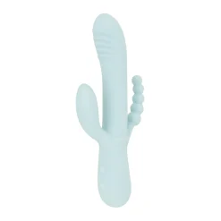 Good Vibes Only - Triple Stimulation Vibe - Soft Silicone - Bleu