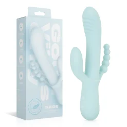 Good Vibes Only - Triple Stimulation Vibe - Soft Silicone - Bleu
