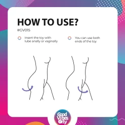 Good Vibes Only - Vibromasseur Double Extrémité Jane - Violet