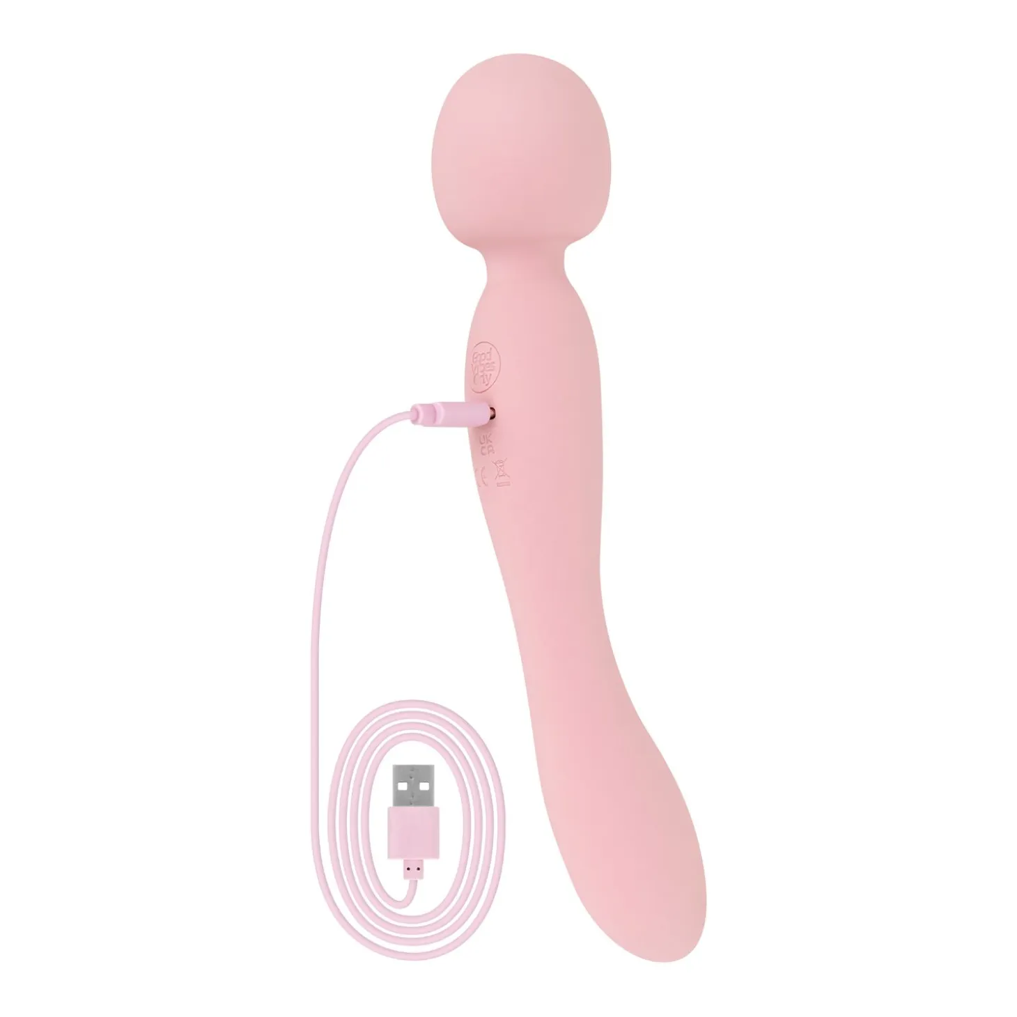 Good Vibes Only - Vibromasseur Baguette Double Face - Soft Silicone - Rose