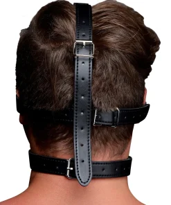 Harnais coquin ajustable avec bandeau pour les yeux et bâillon-boule