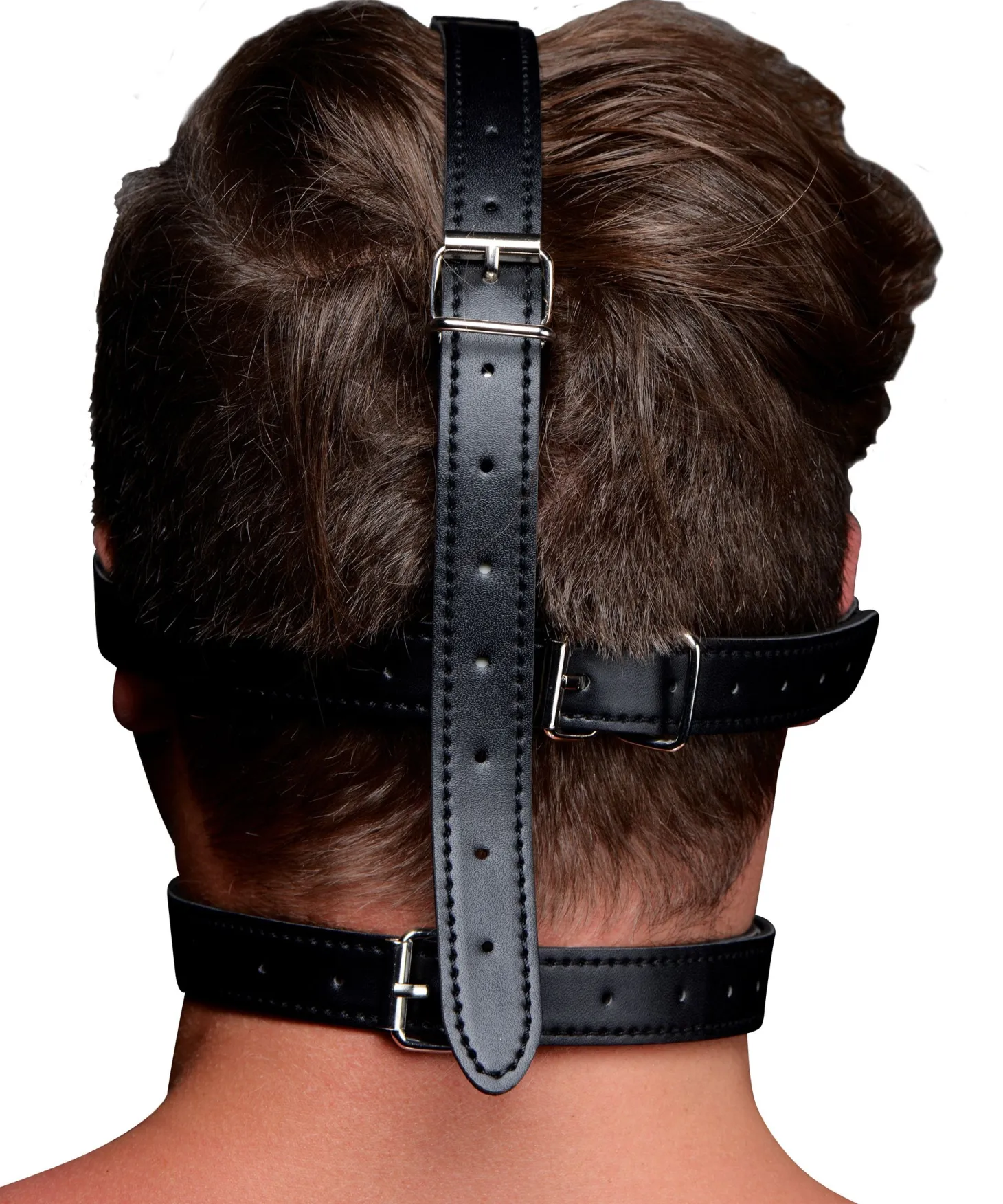 Harnais coquin ajustable avec bandeau pour les yeux et bâillon-boule