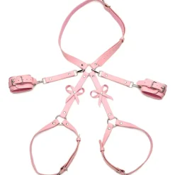 Harnais de bondage avec nœuds M/L - Rose