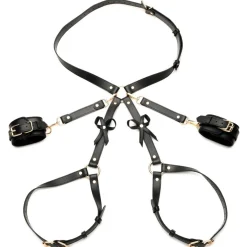 Harnais de bondage avec nœuds XL/2XL - Noir