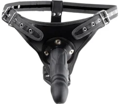Harnais pour gode-ceinture à double pénétration - Noir