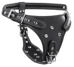 Harnais pour gode-ceinture à double pénétration - Noir