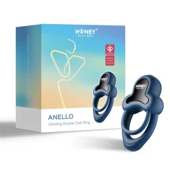 HoneyPlayBox - Anello-Controlé par App Anneau Vibrant Double avec Stimulate
