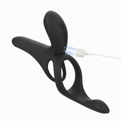 HoneyPlayBox - Pleasure Pivot Vibrateur Contrôlé par App pour Couples Noir